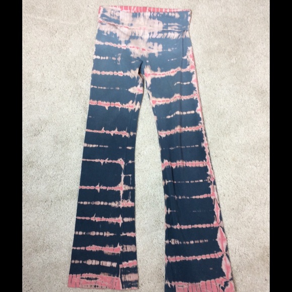 Hard Tail Pants - Hard Tail Forever Fold Over Tie Dye Boot Leg Pants